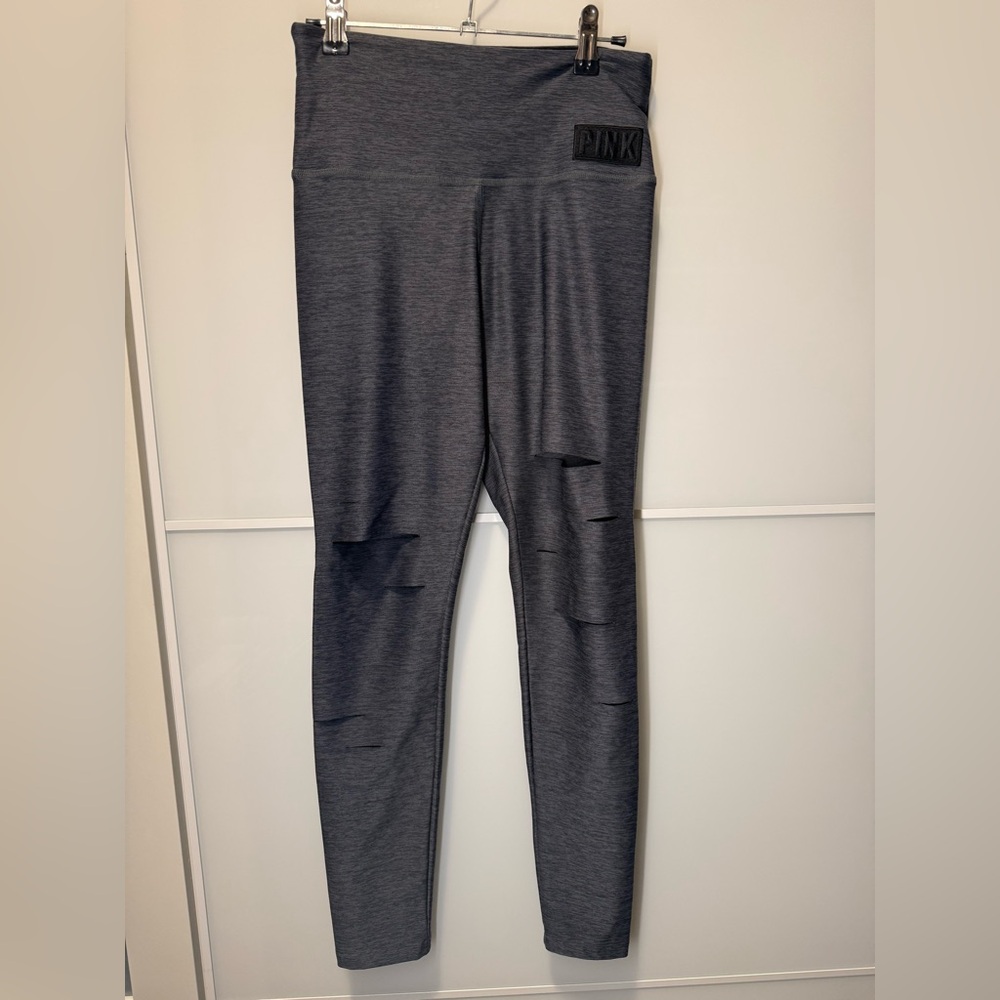 *Rare* PINK Ultimate Distressed Leggings in Slate Blue